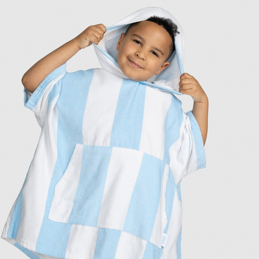 Blue Stripe Kids Beach Oodie