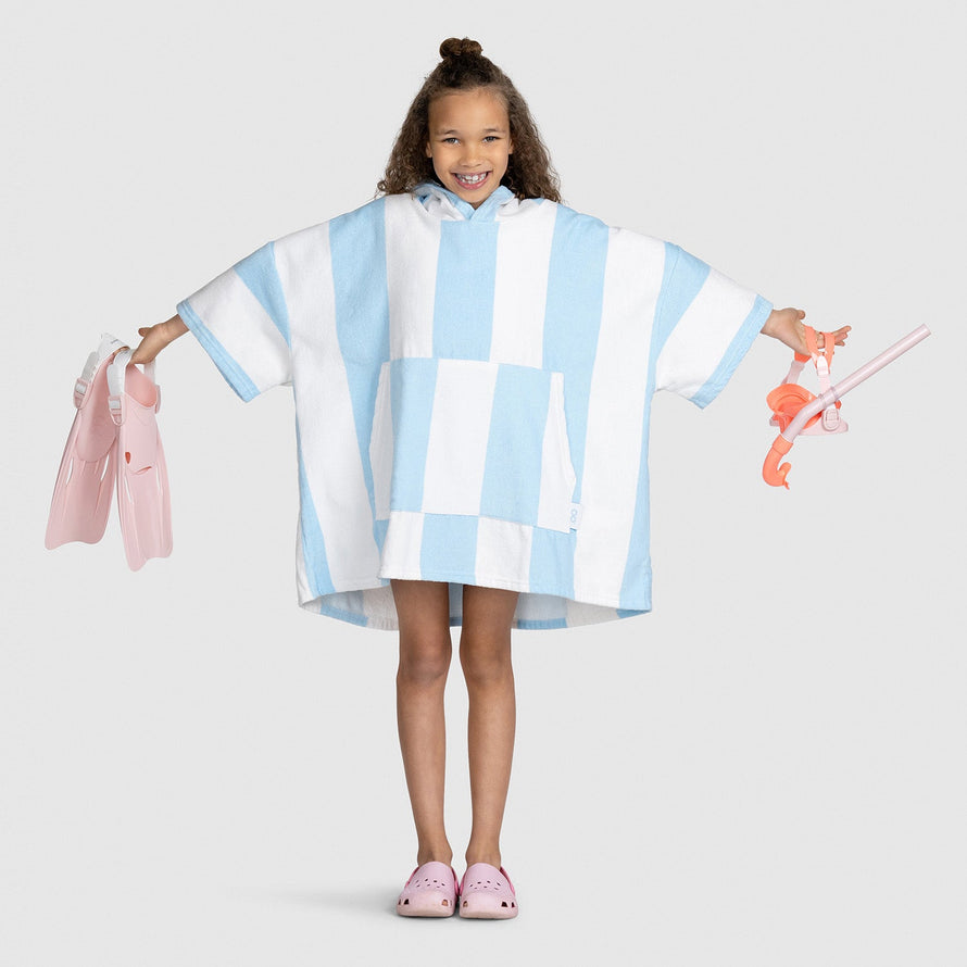 Blue Stripe Kids Beach Oodie