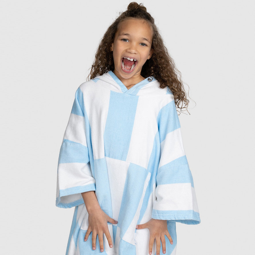 Blue Stripe Kids Beach Oodie