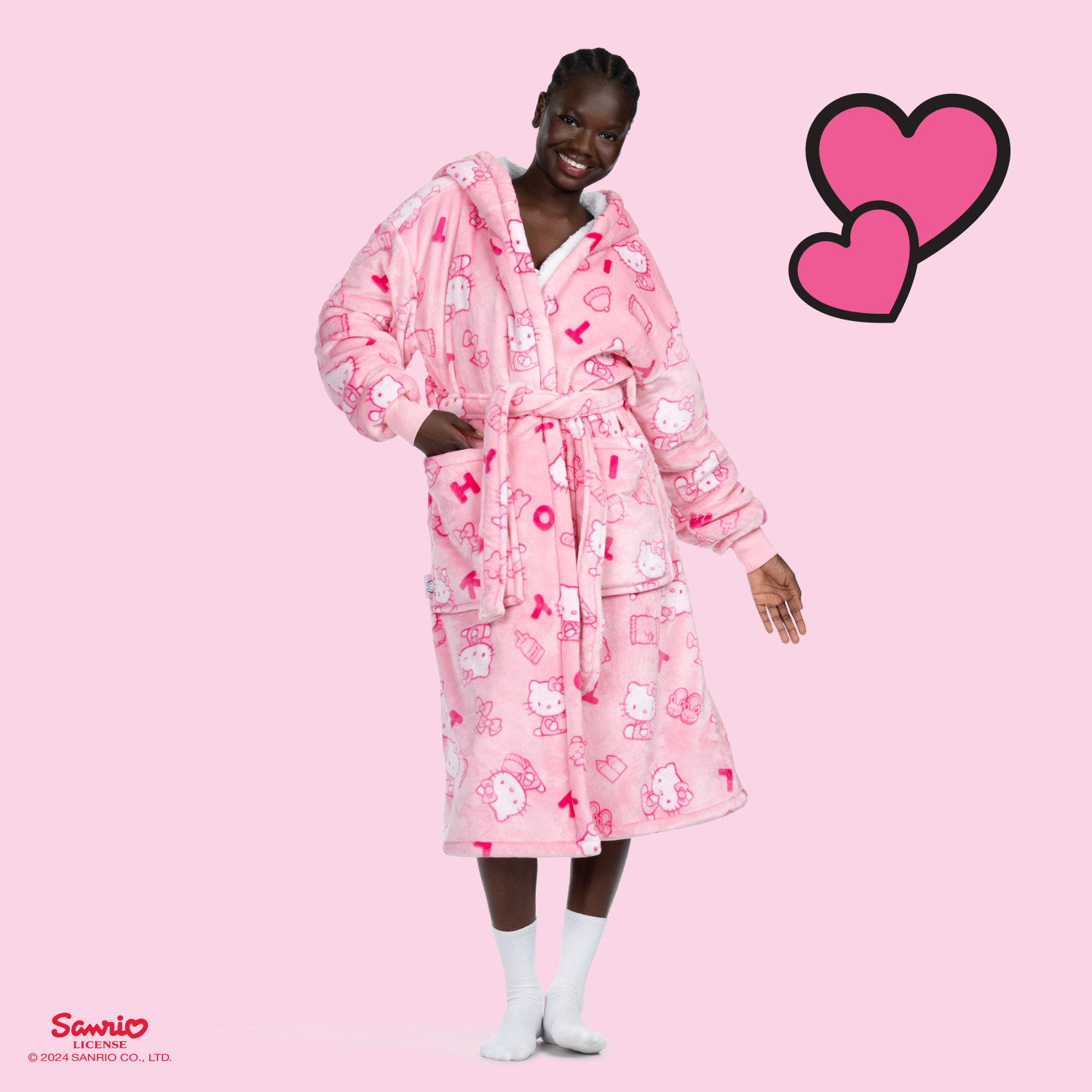 Hello Kitty Sherpa Dressing Gown Licensed – The Oodie