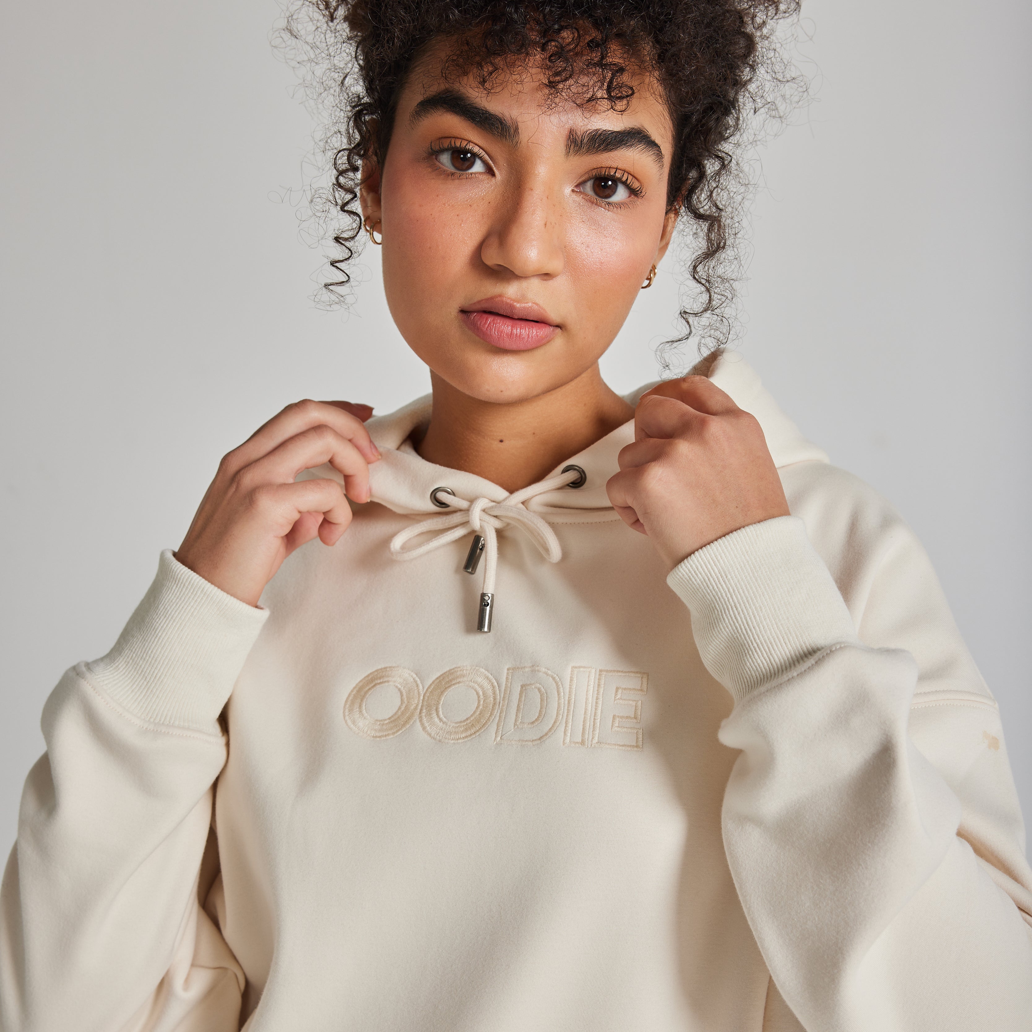 Cream Relaxed Cotton Fleece Hoodie (SOLD OUT)