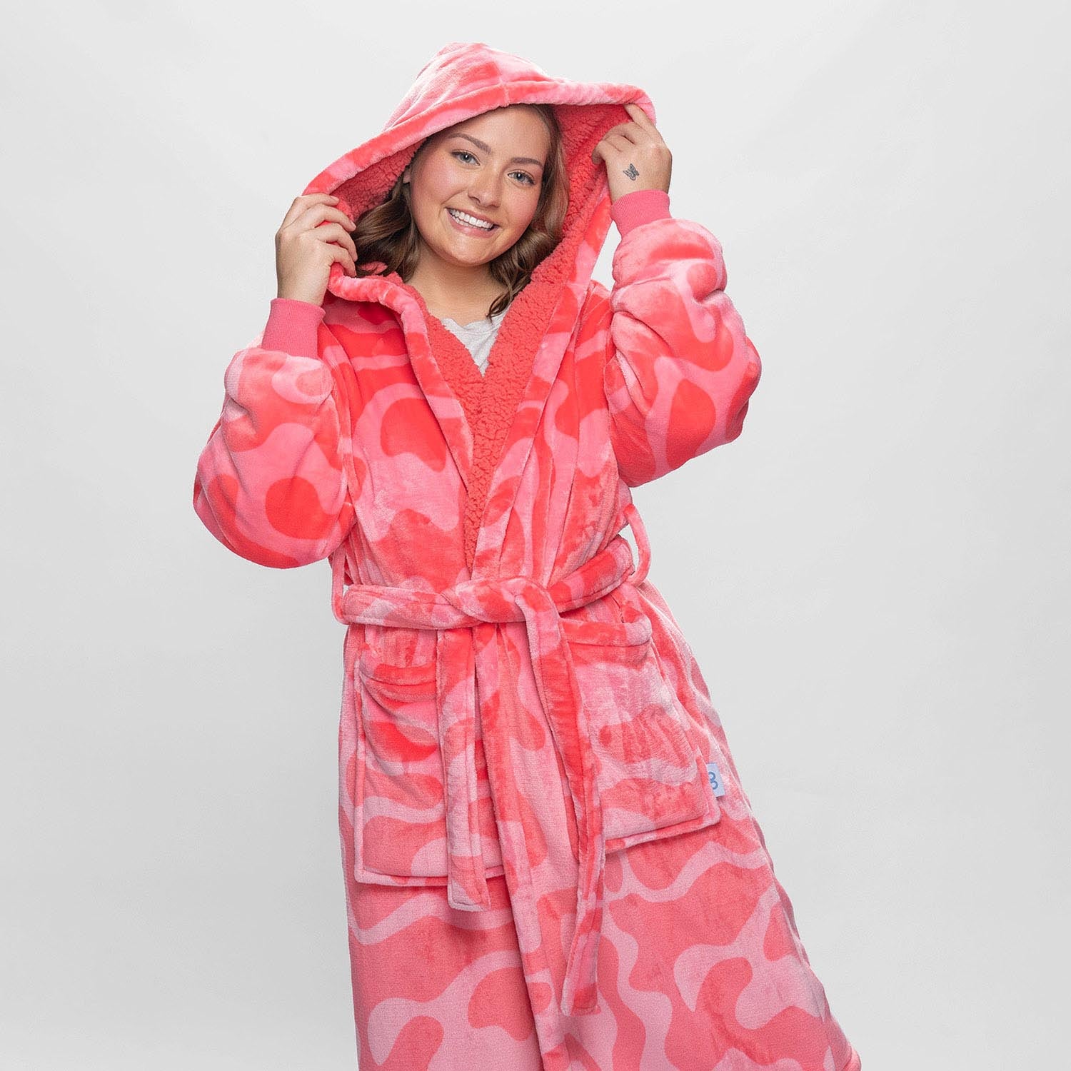 Pink Swirl Sherpa Dressing Gown The Oodie Pink Swirl Sherpa Dressing Gown The Oodie