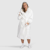 Fluffy White Oodie Dressing Gown