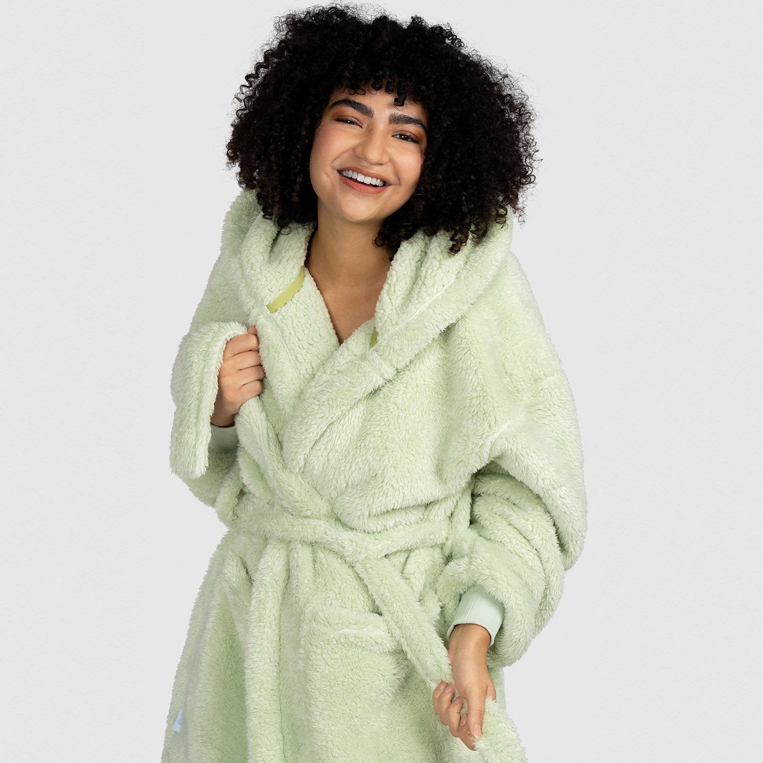 Organic Cotton Dressing Gown - Gingham in Pine – pathhomeware