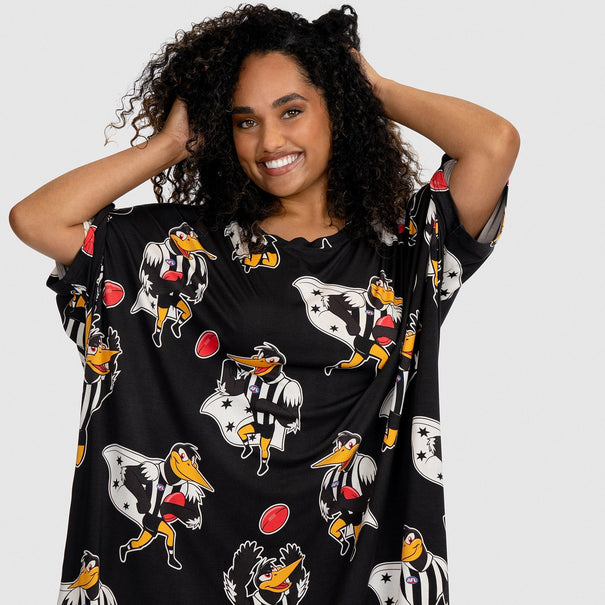 Collingwood AFL Oodie Sleep Tee The Oodie