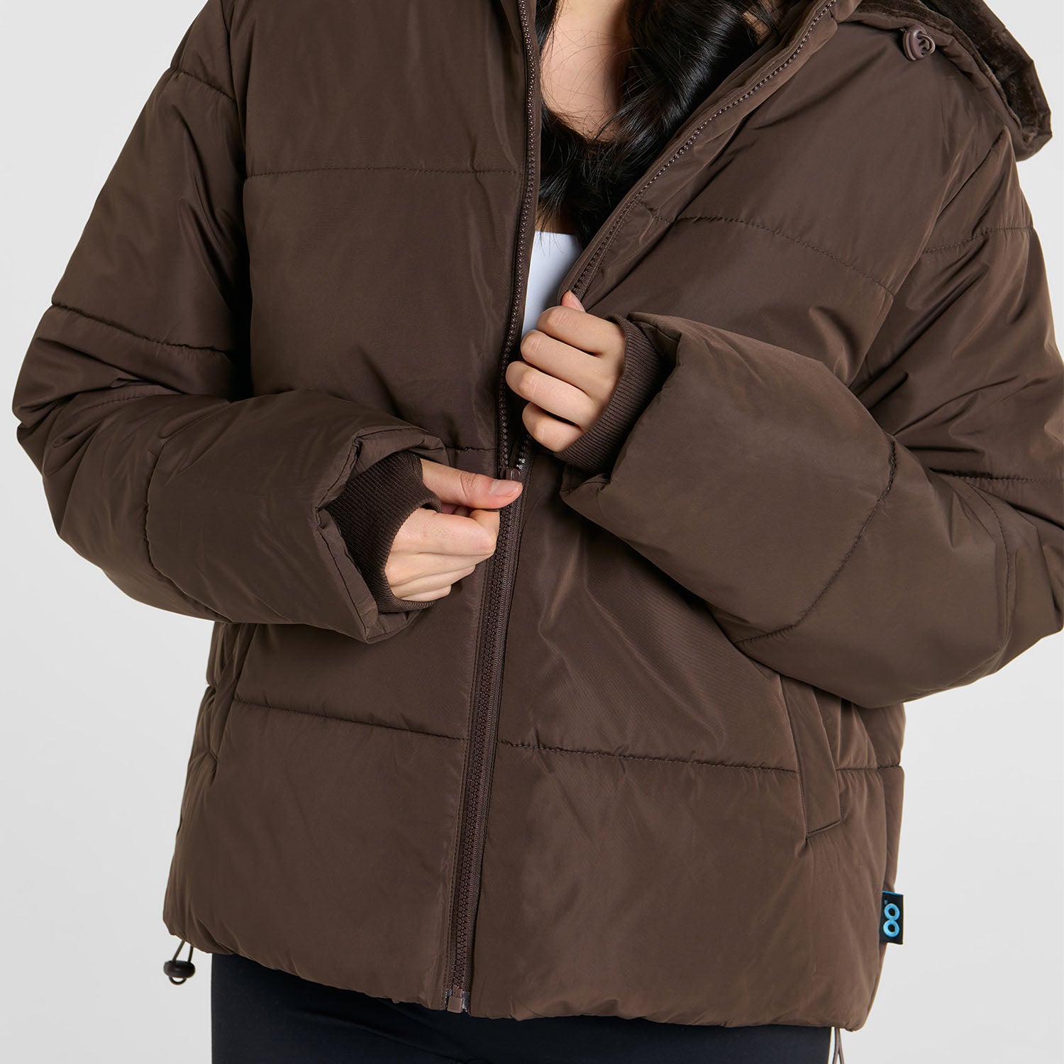 Chocolate/Chocolate Classic Puffer Jacket | The Oodie™