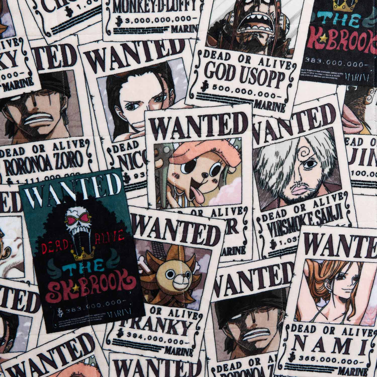 ONEPIECE WANTED風カーペット ONE PIECE Wanted Poster Sherpa Blanket Licensed – The Oodie