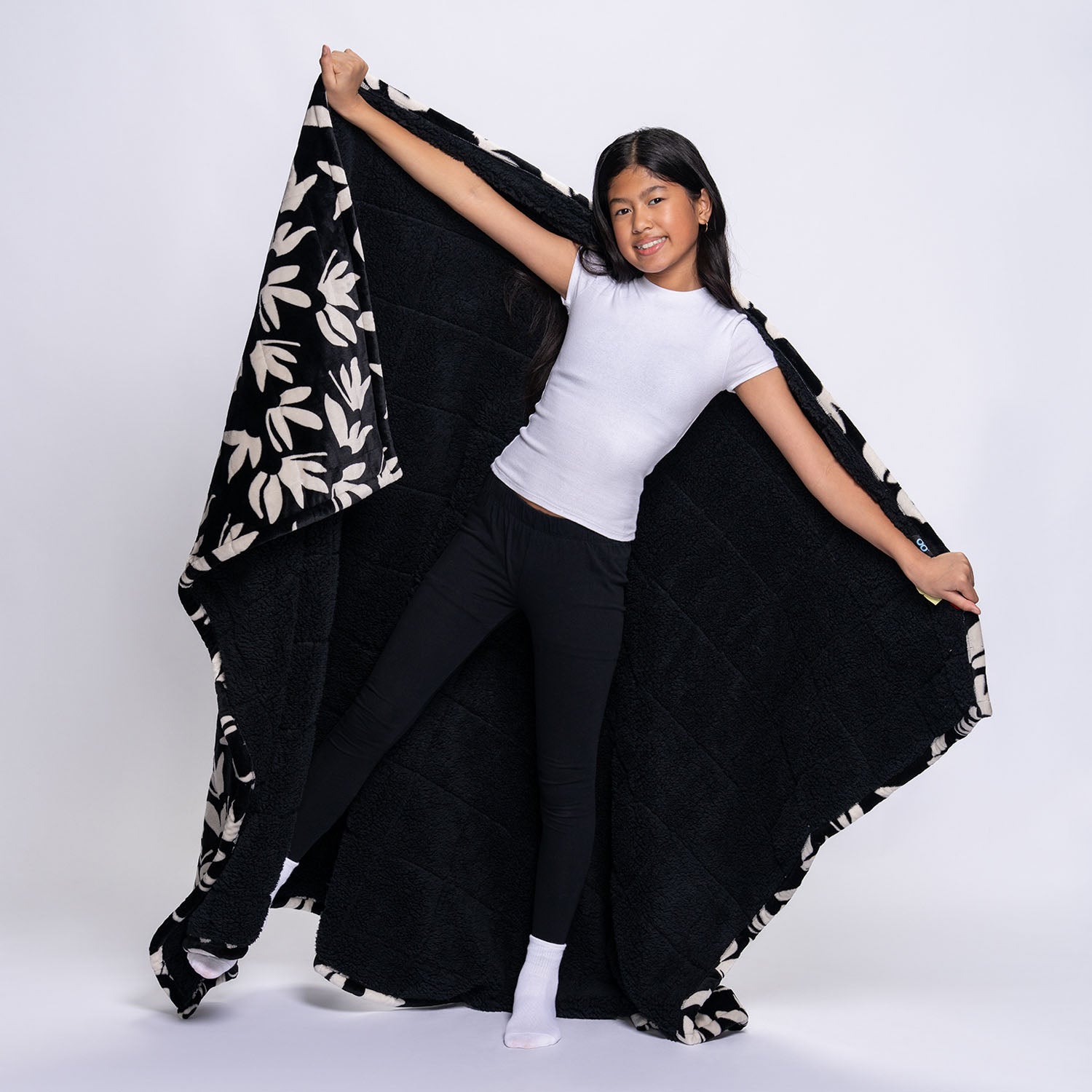 Black Floral Sherpa Blanket – The Oodie