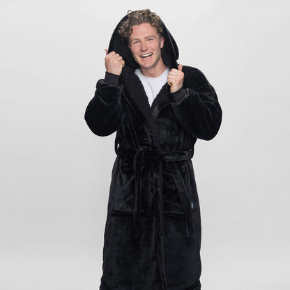 All Black Dressing Gown The Oodie All Black Dressing Gown The Oodie