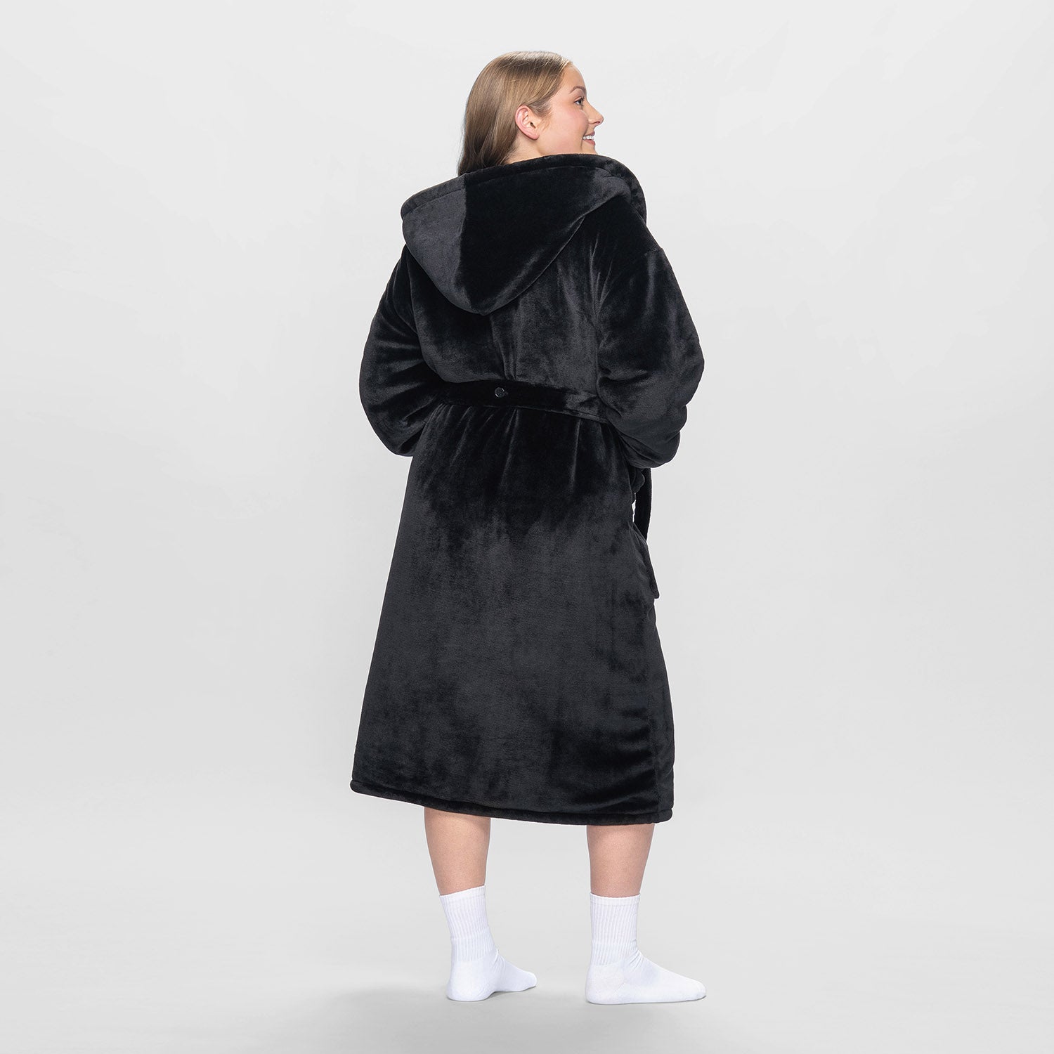 All Black Dressing Gown The Oodie All Black Dressing Gown The Oodie