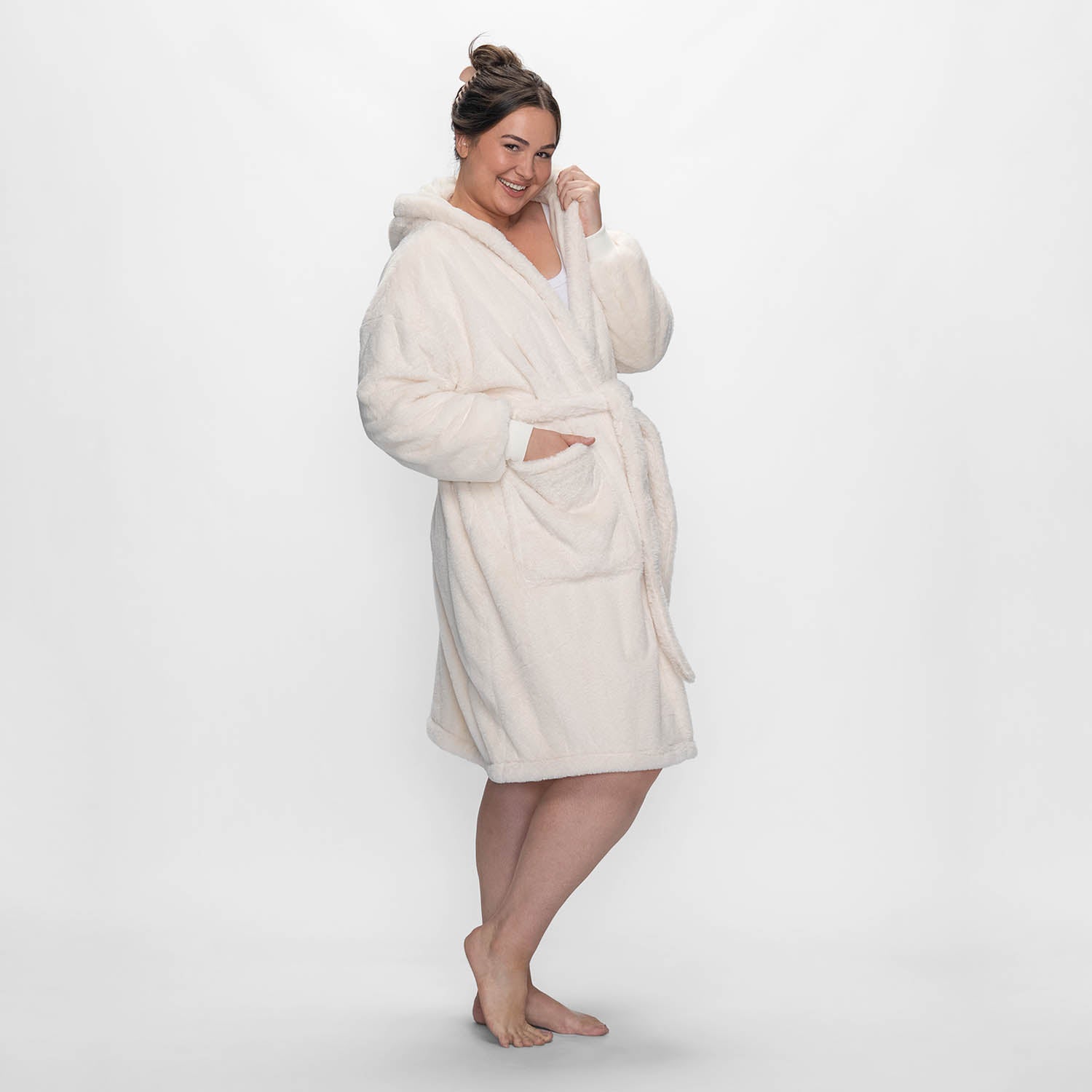 Cream Luxe Sherpa Dressing Gown – The Oodie