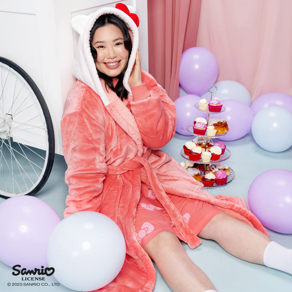 Hello Kitty Bow Sherpa Dressing Gown Licensed – The Oodie