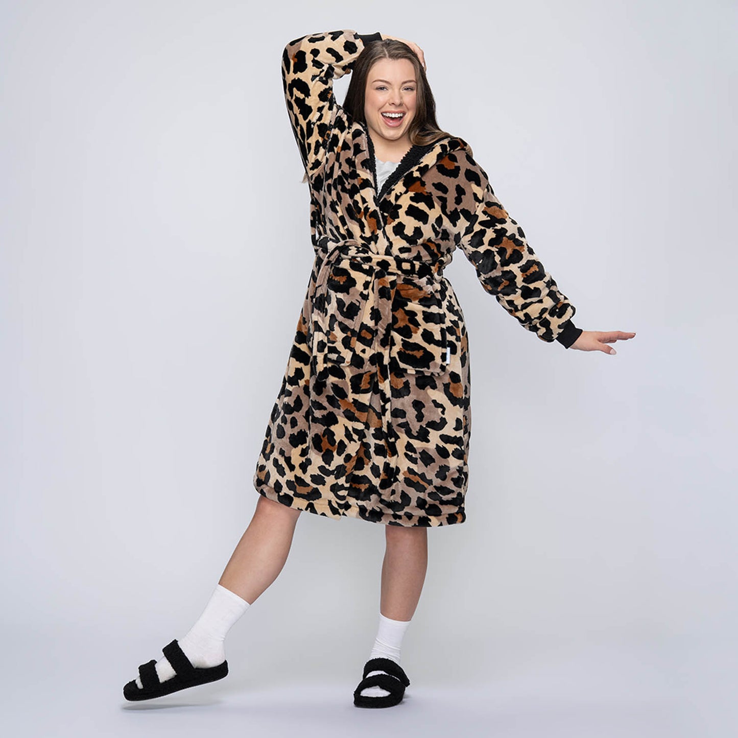 Leopard Sherpa Dressing Gown – The Oodie