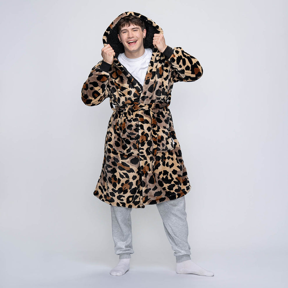 Leopard Sherpa Dressing Gown – The Oodie