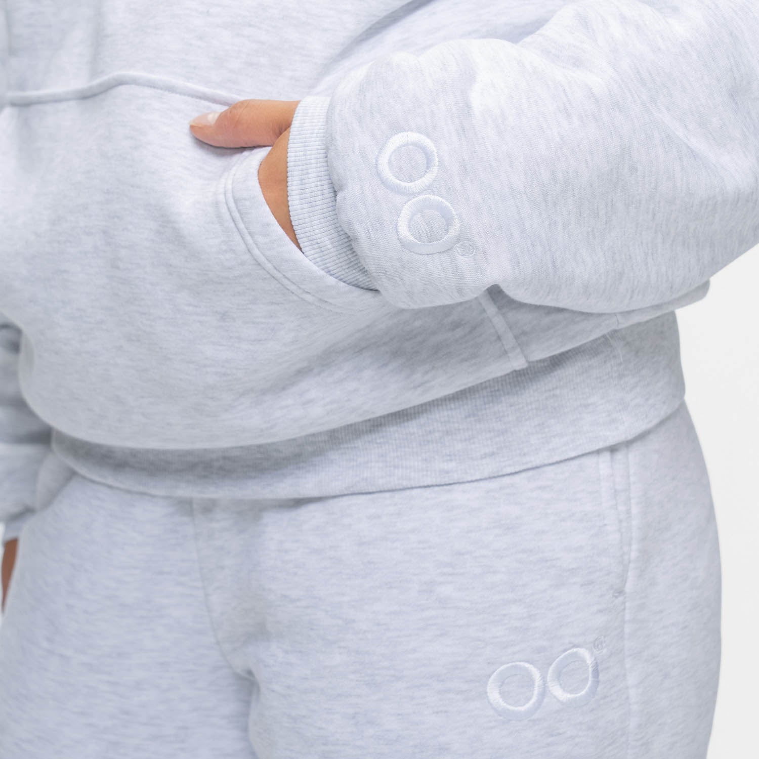 Light Grey Marle Sherpa Lined Fleece Hoodie – The Oodie