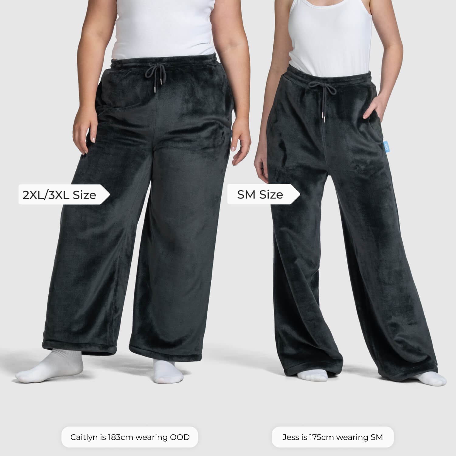 Black Sherpa Wide Leg Pant – The Oodie