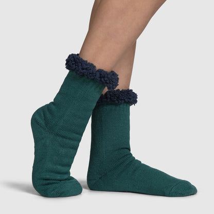 Moss Green Sherpa Socks