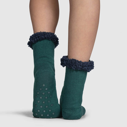 Moss Green Sherpa Socks