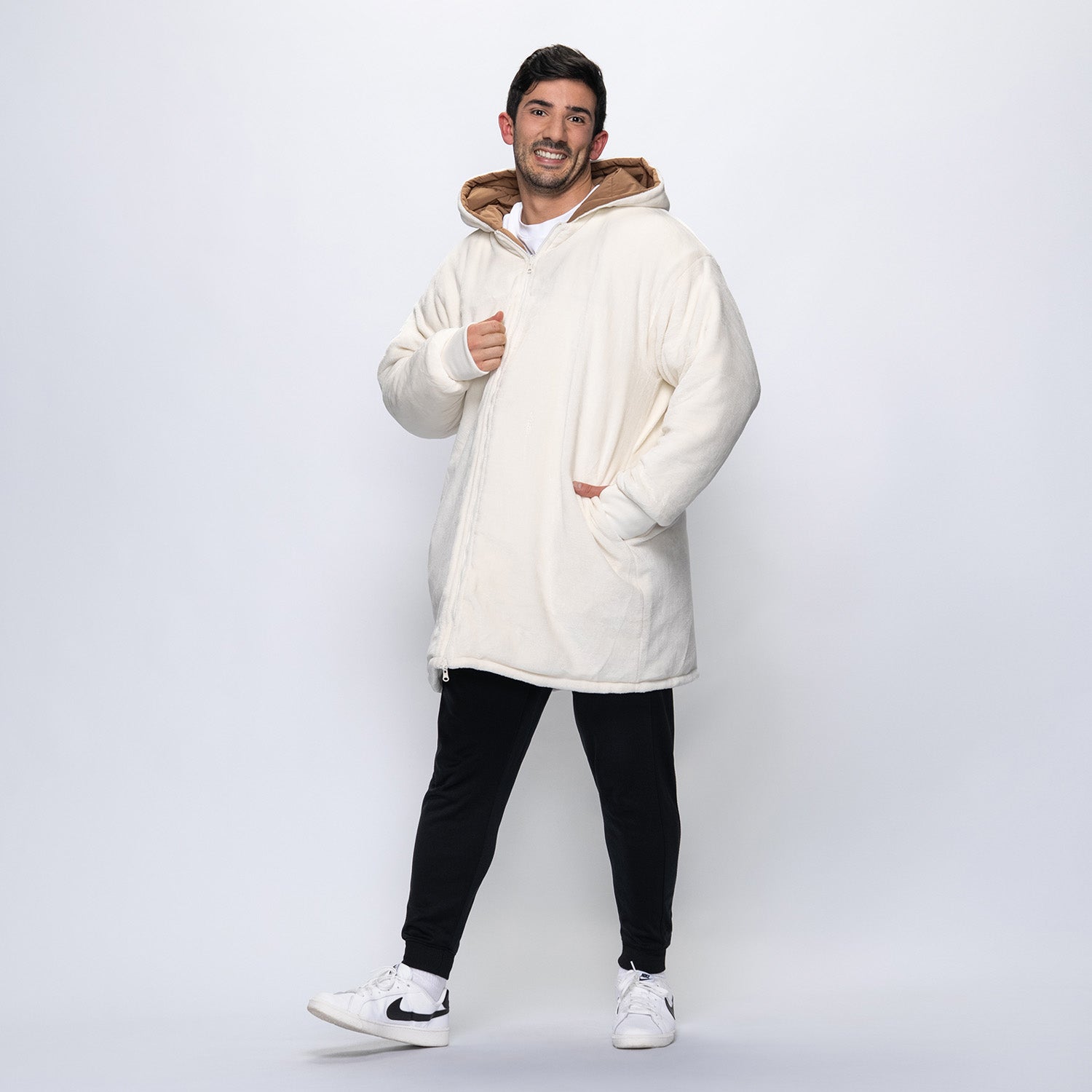 Off White Splice Long Puffer Jacket – The Oodie