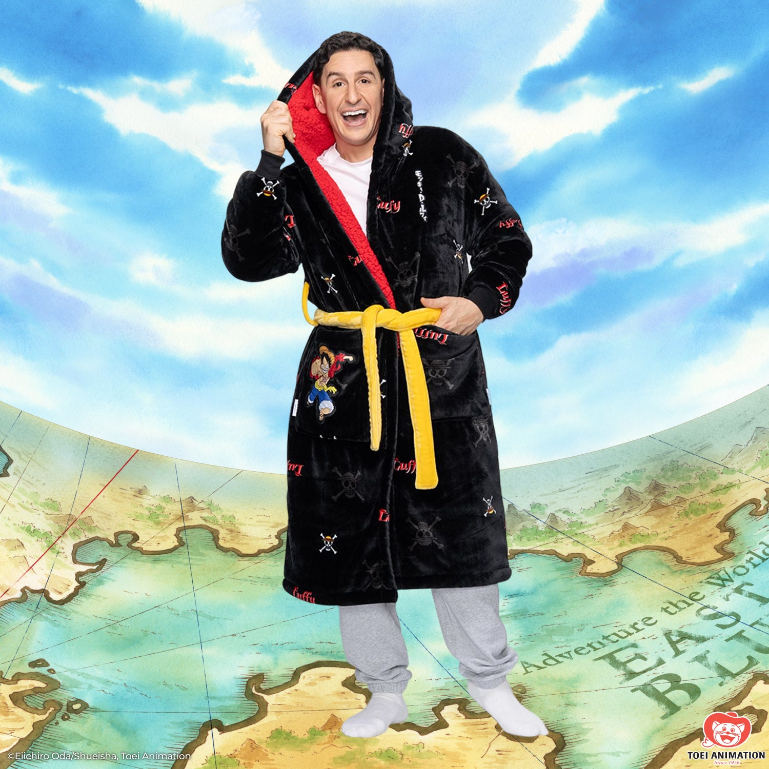 One Piece Luffy Sherpa Dressing Gown Licensed – The Oodie