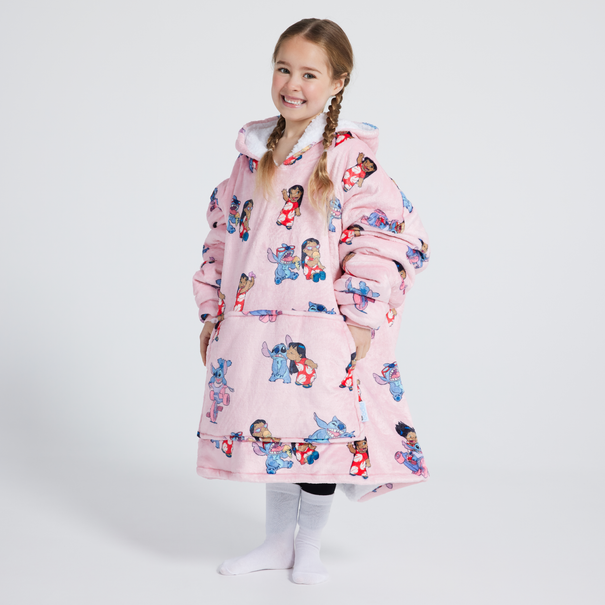 Disney Ladies Dressing Gown, Lilo and Stitch Fleece Hooded Robe, Gifts for  Women