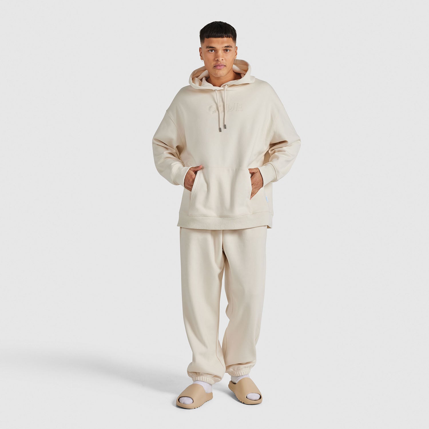 Cream Relaxed Cotton Fleece Trackpant – The Oodie