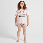 Lazy Cat Summer Pj Set - Shorts
