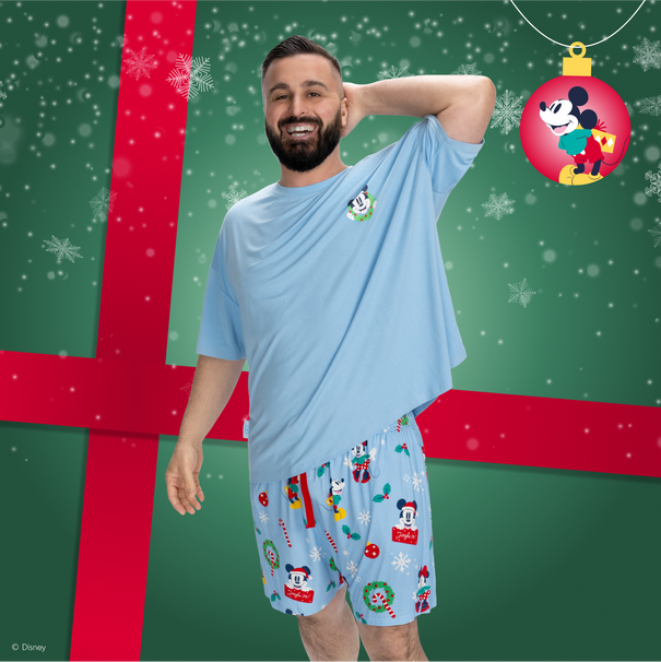 Mickey Mouse Christmas Unisex Short PJ Set The Oodie