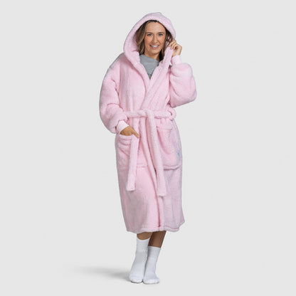 pink fluffy dressing gowns ladies Yours Curve Pink Fluffy Bows Shawl Collar Robe US 26-28 Womens