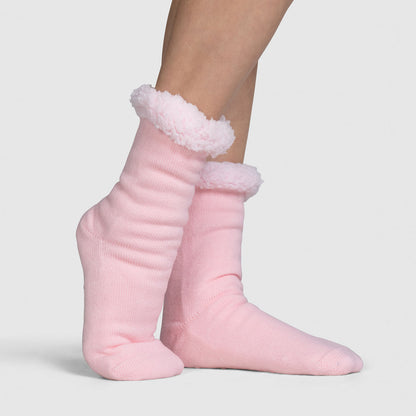 Pink Sherpa Socks