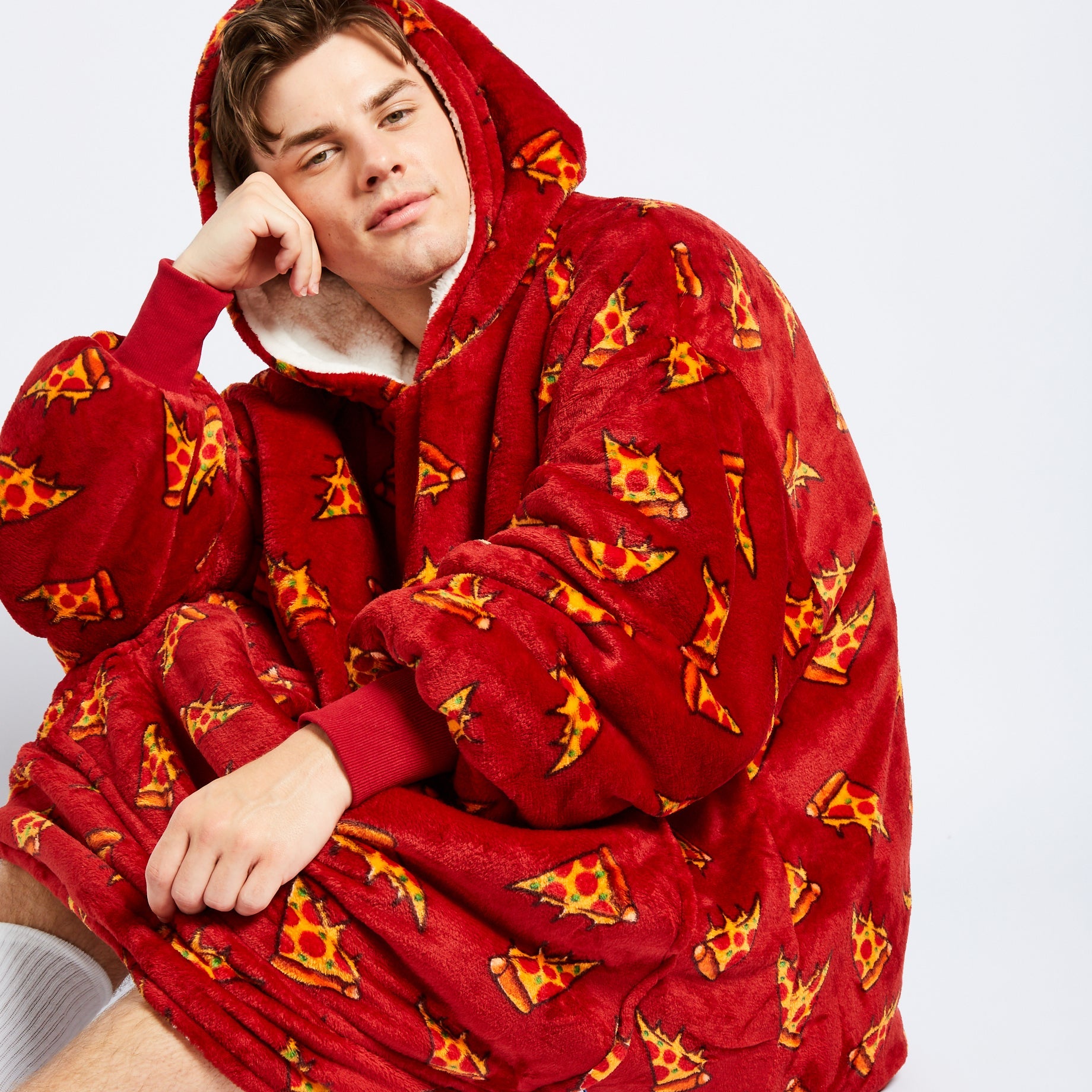 Pizza Oodie Wearable Hooded Blanket The Oodie