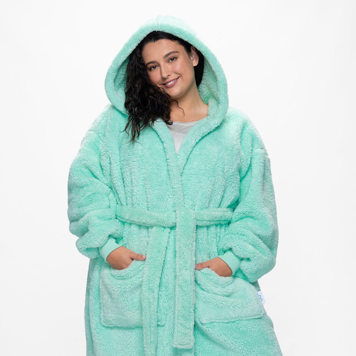 Seafoam Green Fluffy Dressing Gown – The Oodie