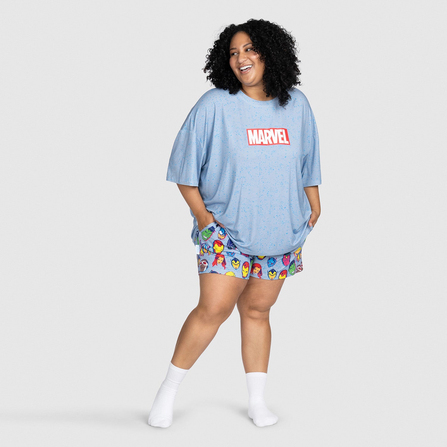 Avengers Neon Unisex Short PJ Set The Oodie