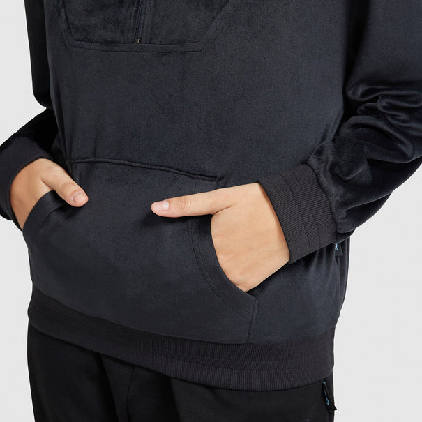Velour Half Zip Pullover – The Oodie